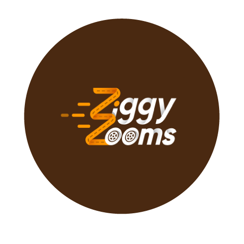 Brown circle ZiggyZooms Logo